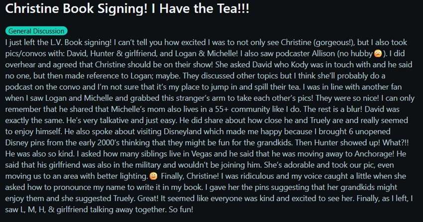 Christine Brown - David Woolley - Reddit