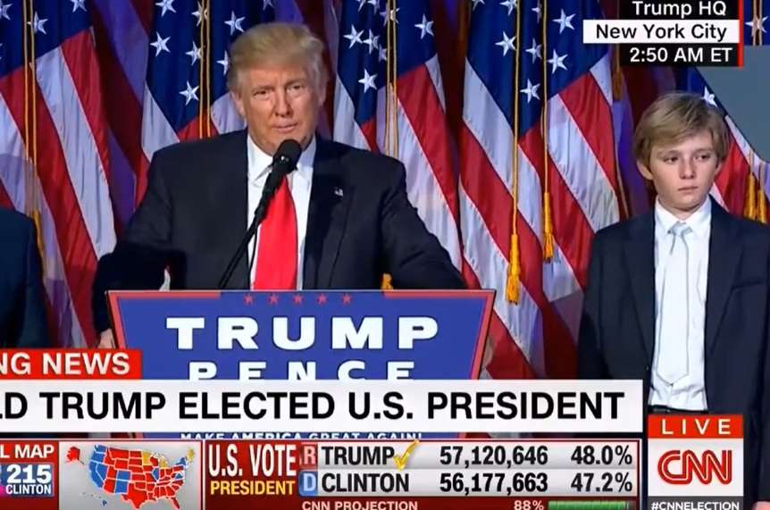 Donald Trump - Barron Trump election night 2016