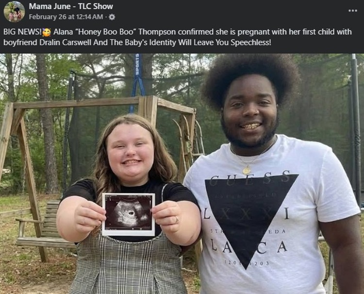 Alana Thompson Fake Pregnancy News - Mama June - Image Source: Facebook
