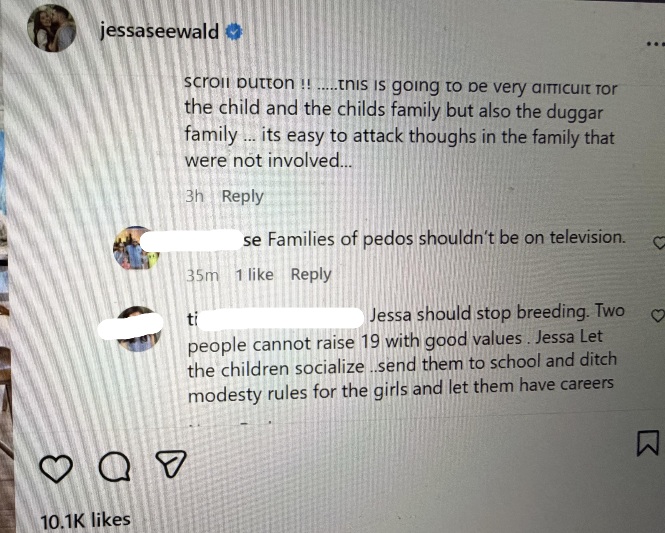 Jessa Duggar bullied on ig
