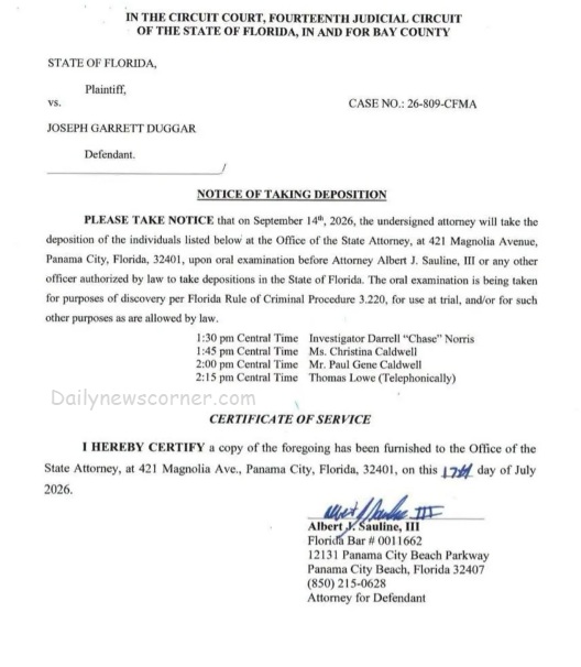 Joseph Duggar Witness List